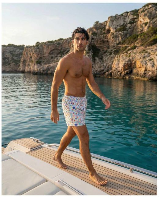Apreslife Blue Under The Sea Swim Shorts for men