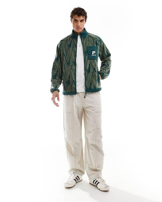 Parlez Green Logo-Print Hooded Nylon Jacket for men