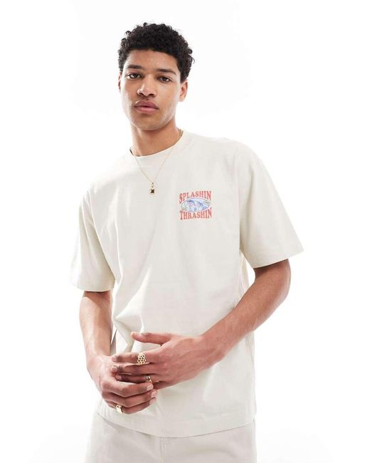 Hollister Red Boxy Pet Motif T-shirt for men