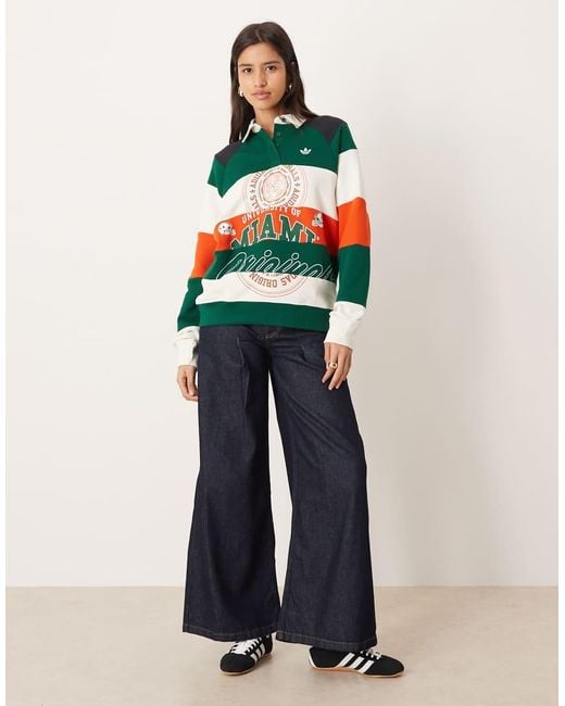 Adidas Originals Green Miami Oversized Polo for men