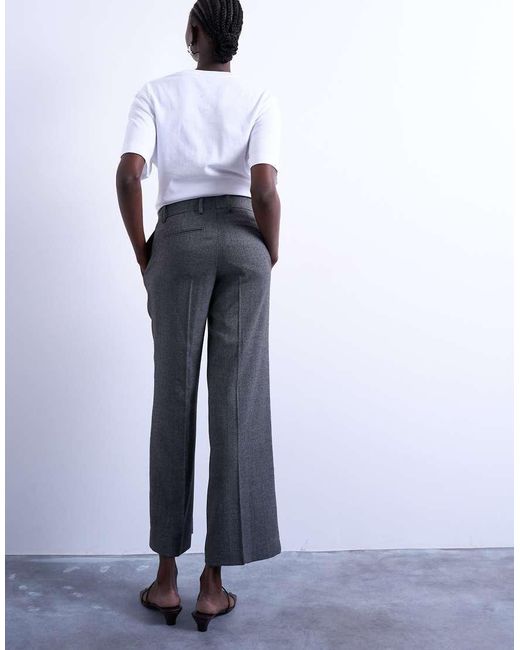 TOPSHOP Ruimvallende Broek Met Lage Taille En Rechte Pijpen in het Blue