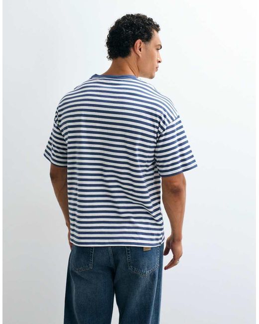 Weekday Blue Boxy Fit T-shirt for men