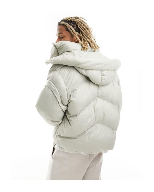 The Couture Club White Oversized Puffer Jacket for men