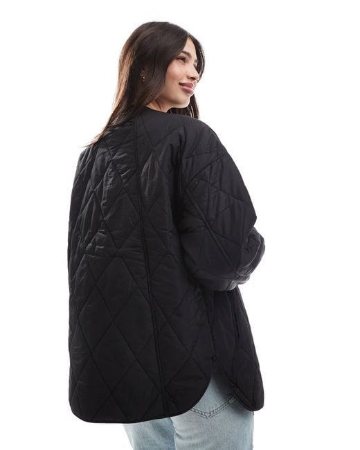 Pieces Blue Quilted Lightweight Jacket
