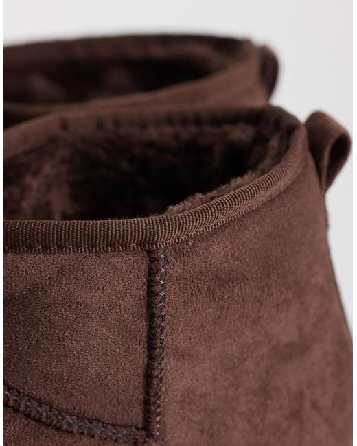 SEQWL Brown Cosy Mini Ankle Boots
