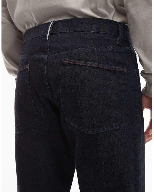 ASOS Blue Premium Selvedge Slim Jeans for men
