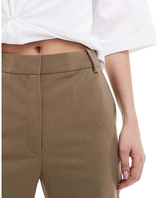 ASOS Natural Tailored Slim Straight Pants