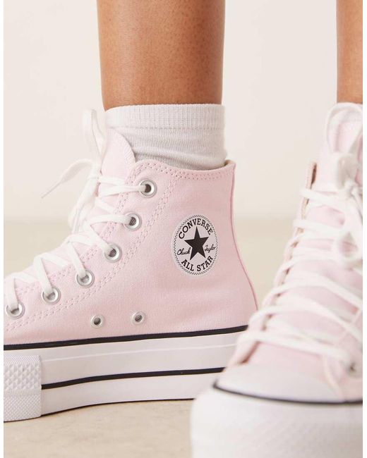 Chuck Taylor All Star Lift Hi di Converse in Natural