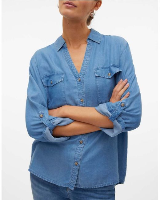 Vero Moda Blue Denim Shirt