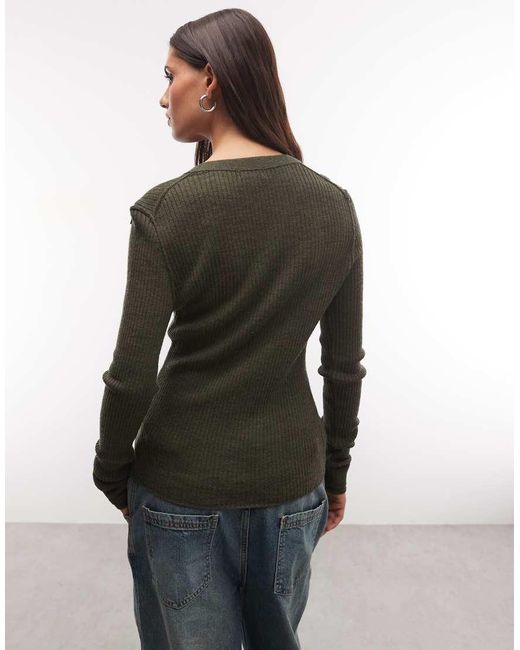 Weekday Black Merino V Neck Cardigan