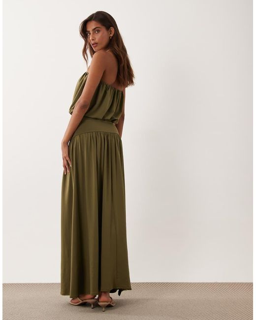 ASOS Green Co-ord Dropped Waist Maxi Skirt With Split Detail