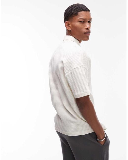 Adidas Originals White Adidas Sportswear Waffle Polo for men