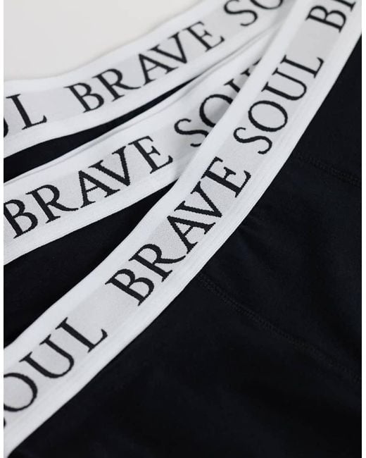 Brave Soul Blue 5 Pack Boxers for men