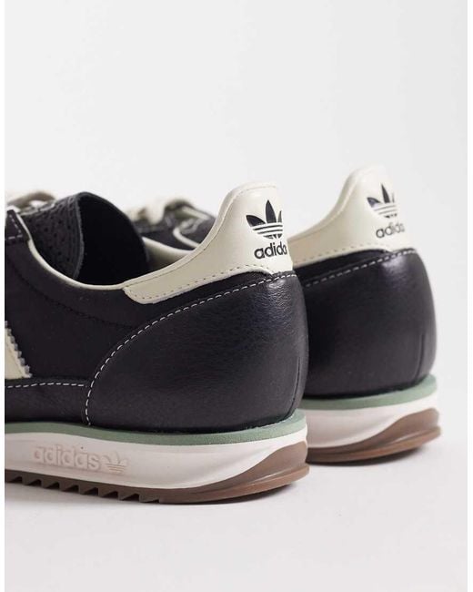 Adidas Originals Black Sl 72 Og Contrast Stitch Trainers for men