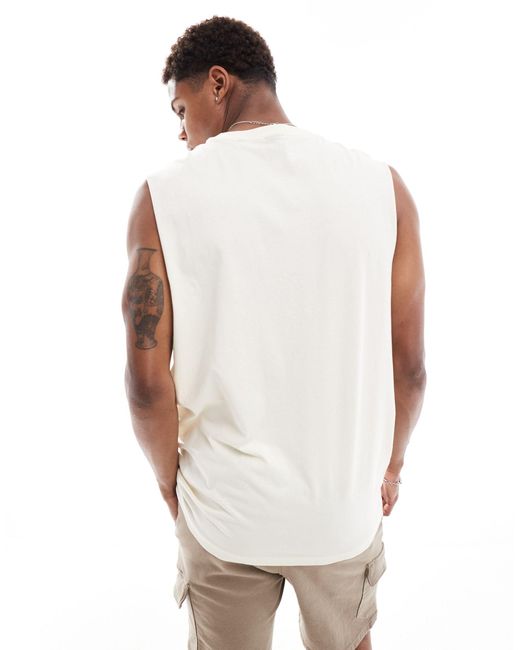 Only & Sons White Oversized Vest for men