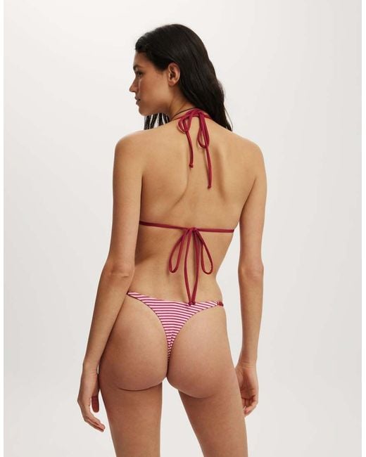 Cotton On Red String Triangle Bikini Top