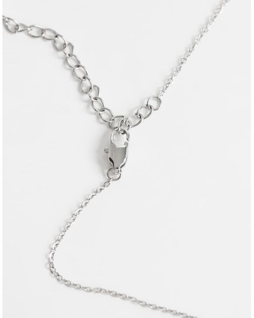 TOPSHOP White Oliver Waterproof Stainless Steel Multi Layer Necklace