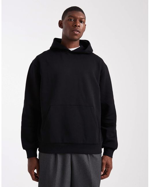 Sweat à capuche décontracté avec imprimé au dos ASOS pour homme en coloris Black