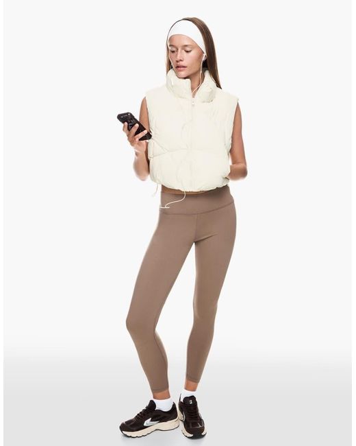 Bershka Natural Cropped Puffer Gilet