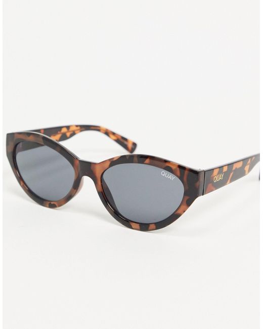 Quay Brown Totally buggin Cat Eye Sunglasses
