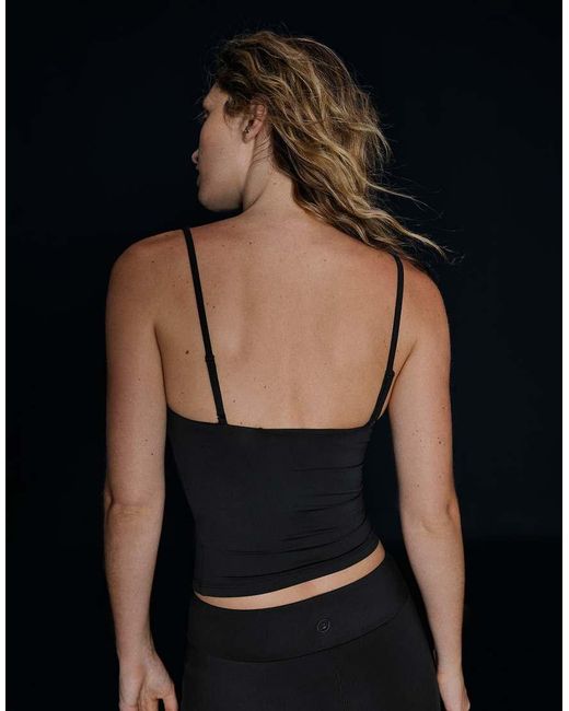 Bershka Black Technical Fabric Vest Top