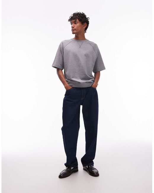 Sweat en pur coton à manches courtes - chiné ARKET pour homme en coloris Gray