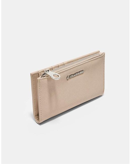 Stradivarius White Basic Zip-up Purse