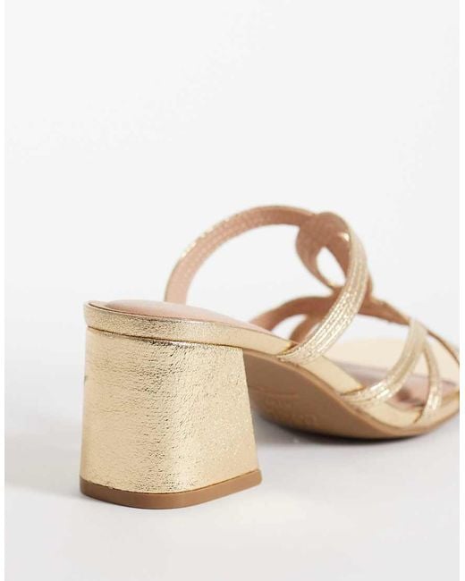 New Look White Twist Block Heeled Mule