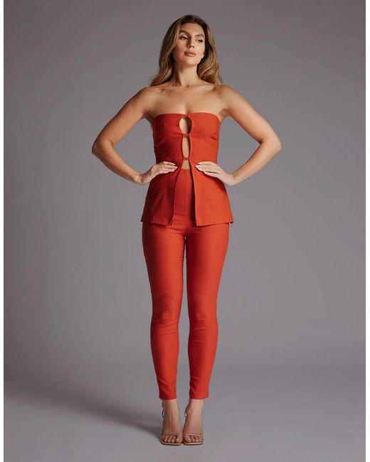 Vesper Red Bandeau Longline Top