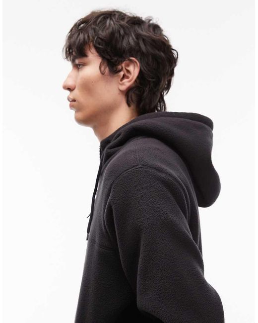 Timberland Polar Hoodie Met 1/4 Rits En Zak in het Black voor heren