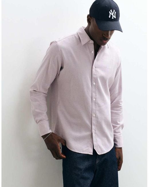 Boss Purple Regular Fit Piqué Shirt for men