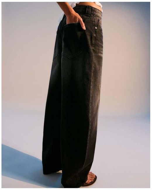 Bershka Black Barrel Jeans