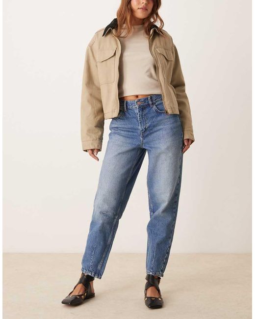 New Look Blue Ankle Grazer Tapered Leg Jeans
