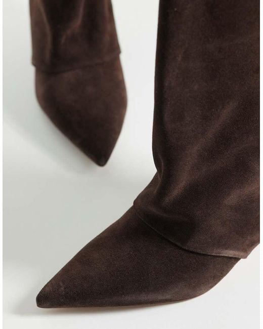 Steve Madden Brown Luca Kitten Heeled Knee Boots