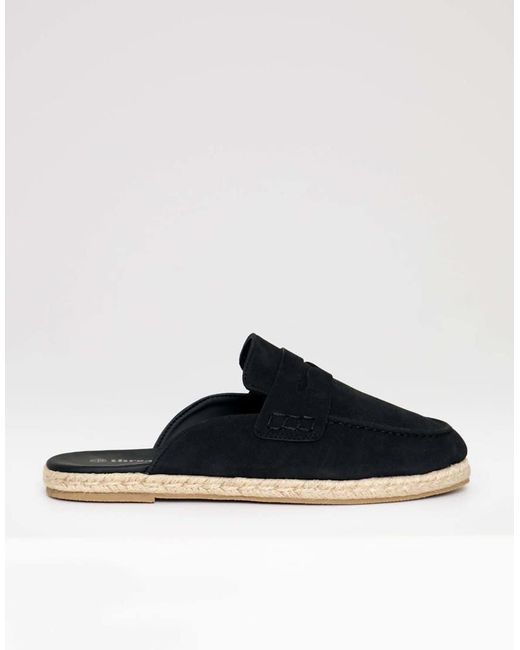 Threadbare Blue Faux Suede Penny Loafer Sandals for men