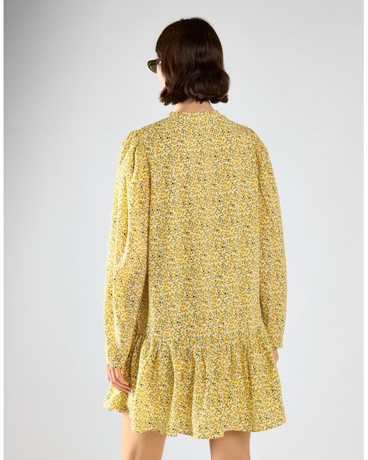 Glamorous Yellow Long Sleeve Smock Dress