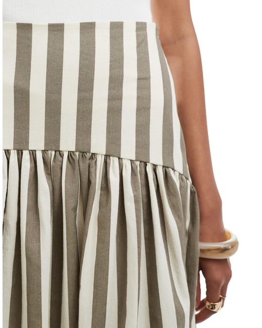 ASOS White – gestreifter maxirock