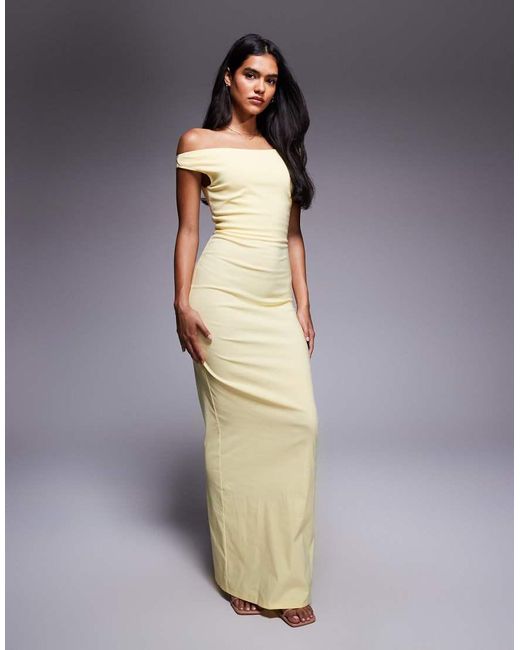 Vestito Lungo Con Spalle Scoperte di Vesper in Yellow