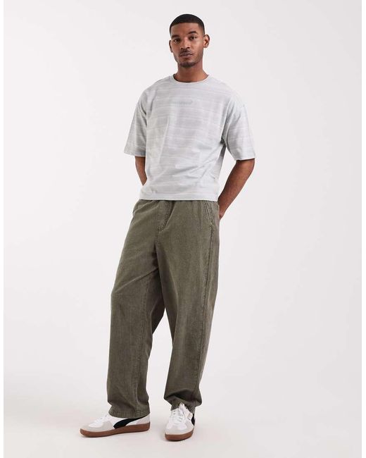 ASOS Gray Heavyweight Boxy Oversized T-shirt With Embroidery for men
