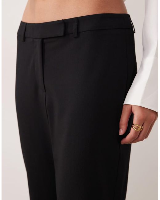 ASOS Black Mid Rise Tailored Bootcut Flared Trouser