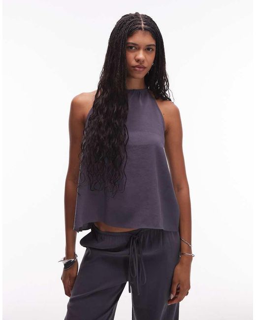 ASOS Haltertop Van Modal in het Purple