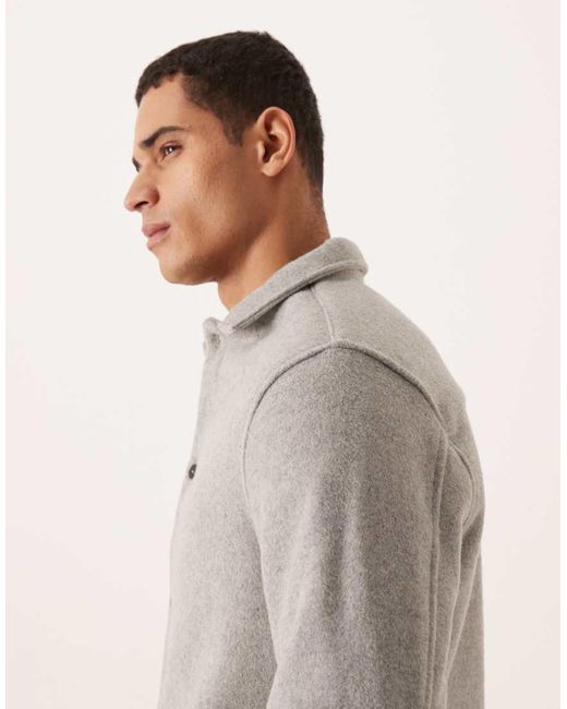 ASOS Gray Wool Blend Overshirt for men