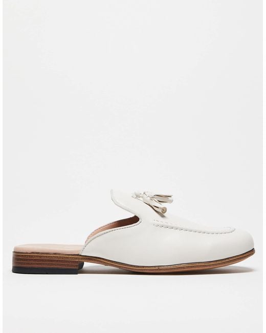 ASOS – loafer-mules in White für Herren