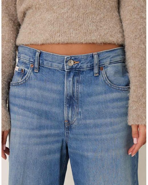 Calvin Klein Blue Low Rise baggy Jeans