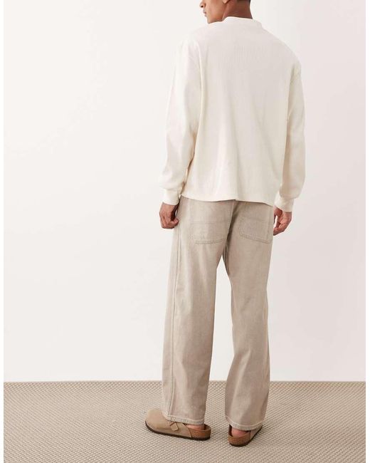 Jack & Jones Natural Alex baggy Jeans With Pocket Detail for men