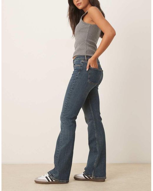 JJXX Blue Texas Low Rise Slim Flared Jeans