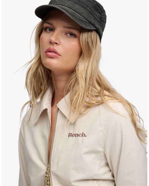 Bench x Superdry & Co Natural Double Zip Collar Ripstop Jacket