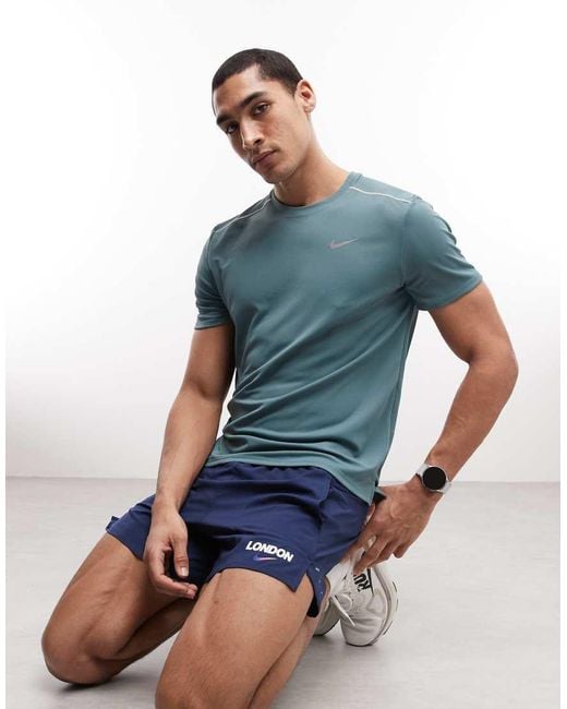 Nike Blue Stride City 5Inch Shorts for men