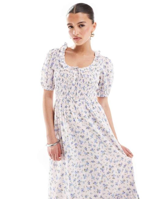 New Look Midi Jurk in het White