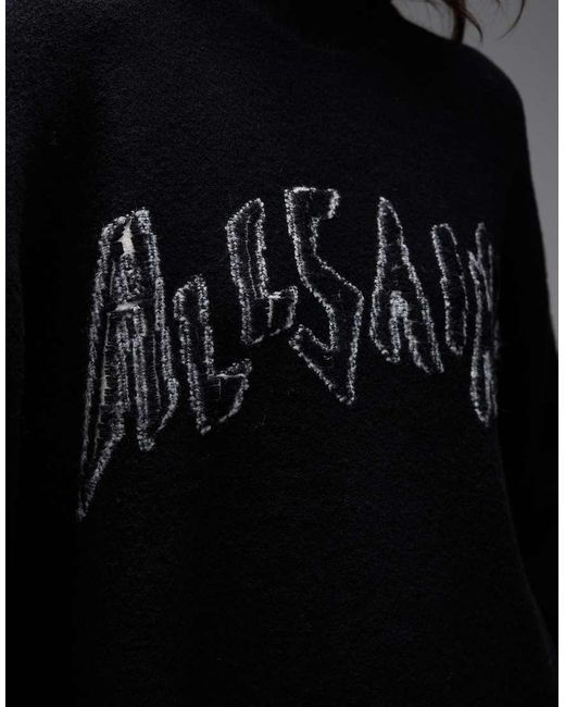 AllSaints Black Embellished Sequin Jumper